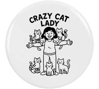 Azeeda 77mm 'Crazy Cat Lady Feline Friends' Large Button Pin Badge (BB00146192)