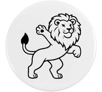 Azeeda 77mm 'Dancing Lion' Large Button Pin Badge (BB00161833)