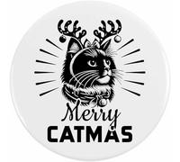 Azeeda 77mm 'Festive Merry Catmas' Large Button Pin Badge (BB00155805)