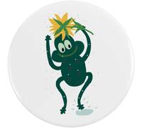 Azeeda 77mm 'Frog Dancing In The Rain' Large Button Pin Badge (BB00168101)