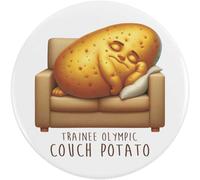 Azeeda 77mm 'Funny Couch Potato' Large Button Pin Badge (BB00149053)