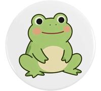 Azeeda 77mm 'Happy Cartoon Frog' Large Button Pin Badge (BB00160133)