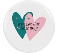 Azeeda 77mm 'Happy Ever After Mr And Mrs' Large Button Pin Badge (BB00168161)