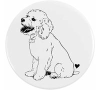 Azeeda 77mm 'Happy Puppy' Large Button Pin Badge (BB00159614)