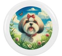 Azeeda 77mm 'Happy Shih Tzu' Large Button Pin Badge (BB00149161)