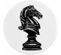 Azeeda 77mm 'Knight Chess Piece' Large Button Pin Badge (BB00168794)