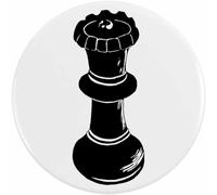 Azeeda 77mm 'Queen Chess Piece' Large Button Pin Badge (BB00075855)