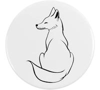 Azeeda 77mm 'Resting Fox' Large Button Pin Badge (BB00160004)