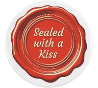 Azeeda 77mm 'Sealed With A Kiss' Large Button Pin Badge (BB00150220)