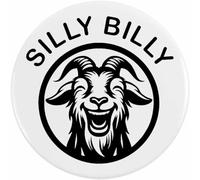 Azeeda 77mm 'Silly Billy Goat' Large Button Pin Badge (BB00158661)