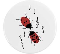 Azeeda 77mm 'Singing And Dancing Ladybirds ' Large Button Pin Badge (BB00169241)