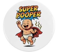Azeeda 77mm 'Super Pooper' Large Button Pin Badge (BB00152853)