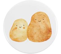 Azeeda 77mm 'Two Happy Potatoes' Large Button Pin Badge (BB00149670)