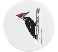 Azeeda 77mm 'Woodpecker On Tree' Large Button Pin Badge (BB00161935)