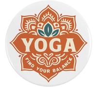 Azeeda 77mm 'Yoga Find Your Balance' Large Button Pin Badge (BB00147515)