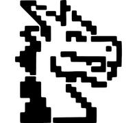Azeeda '8-Bit Dragon Head' Reusable Stencil - Durable Decorative Template for Painting and Spraying on Walls, Tiles, Wood, Fabric & Craft Projects - S (A6) (WS00070764)