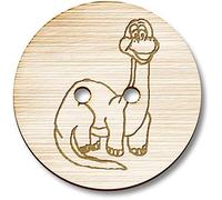 Azeeda 8 x 'Dinosaur' Wooden Buttons - 23mm (BT00005311)