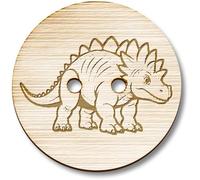 Azeeda 8 x 'Stegosaurus Dinosaur' Wooden Buttons - 23mm (BT00121332)