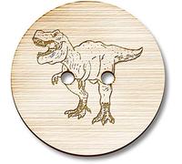 Azeeda 8 x 'T Rex Dinosaur' Wooden Buttons - 23mm (BT00072241)