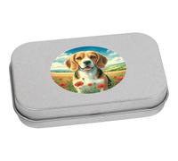 Azeeda 80mm 'Happy Beagle Puppy' Metal Hinged Tin/Storage Box (TT00291002)