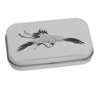 Azeeda 80mm 'Japanese Crane Bird' Metal Hinged Tin/Storage Box (TT00250865)