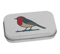 Azeeda 80mm 'Robin on a Branch' Metal Hinged Tin/Storage Box (TT00292916)