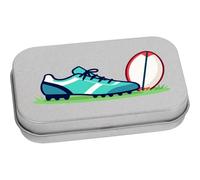 Azeeda 80mm 'Rugby Ball & Shoe' Metal Hinged Tin/Storage Box (TT00321371)