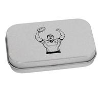 Azeeda 80mm 'Rugby Player Celebrating' Metal Hinged Tin/Storage Box (TT00321365)