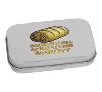 Azeeda 80mm 'Sausage Roll Appreciation Society' Metal Hinged Tin/Storage Box (TT00342408)