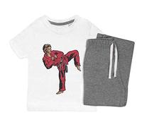 Azeeda 9-10 Years 'Karate Kick' Kids Nightwear/Pyjama Set (KP00056820) White