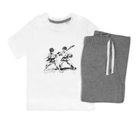 Azeeda 9-10 Years 'Karate' Kids Nightwear/Pyjama Set (KP00138551) White