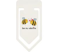 Azeeda 91mm 'Bee My Valentine' Large Plastic Paper Clip (CC00108108)