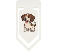 Azeeda 91mm 'Happy Sitting Jack Russell' Large Plastic Paper Clip (CC00105780)
