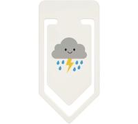 Azeeda 91mm 'Happy Storm Cloud' Large Plastic Paper Clip (CC00114760)