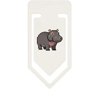 Azeeda 91mm 'Pixel Style Hippo' Large Plastic Paper Clip (CC00110686)