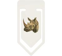 Azeeda 91mm 'Rhino Portrait' Large Plastic Paper Clip (CC00119776)