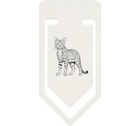 Azeeda 91mm 'Savannah Cat' Large Plastic Paper Clip (CC00111270)