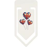 Azeeda 91mm 'Union Jack Heart Balloons' Large Plastic Paper Clip (CC00112146)