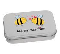 Azeeda 95mm 'Bee My Valentine' Metal Hinged Tin/Storage Box (TT00308664)