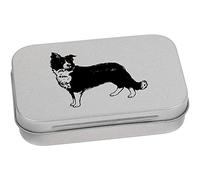 Azeeda 95mm 'Border Collie Sheepdog' Metal Hinged Tin/Storage Box (TT00069896)