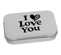Azeeda 95mm 'I Love You with Heart' Metal Hinged Tin/Storage Box (TT00261525)