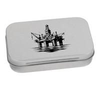 Azeeda 95mm 'Offshore Oil Rig' Metal Hinged Tin/Storage Box (TT00278838)