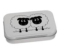 Azeeda 95mm 'Pair Of Sheep' Metal Hinged Tin/Storage Box (TT00045966)