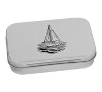 Azeeda 95mm 'Sail Boat At Sea' Metal Hinged Tin/Storage Box (TT00224895)