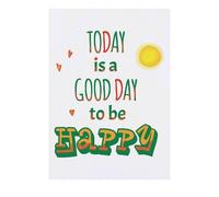 Azeeda 'A Good Day To Be Happy' Temporary Tattoo - Water Resistant, Skin-Safe, Non-Toxic Transfer (TO00092203)