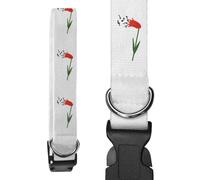 Azeeda 'A Musical Tulip' Dog Collar - White, L (PR00086964)