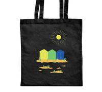 Azeeda 'A Perfect Day For the Beach' Classic Black Tote Shopper Bag (ZB00021063)