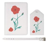 Azeeda 'A Poppy Losing Petals ' Passport Cover & Luggage Tag Travel Set (PA00034513)