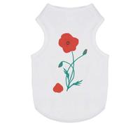 Azeeda 'A Poppy Losing Petals ' Pet Dog/Cat T-Shirt, S (PT00151385)