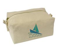 Azeeda 'A Sailing Boat' Canvas Wash Bag/Makeup Case (CS00052237)